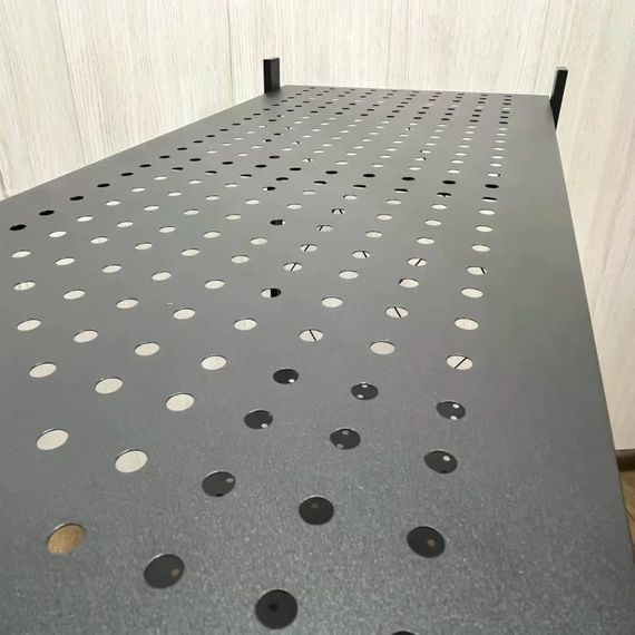 Складная полка-стеллаж из нержавеющей стали на колесиках 87×34×87 см | Зображення 2