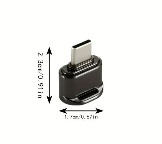 Компактний, високошвидкісний кардрідер Type-C → MicroSD/TF. Чорний | Зображення 9
