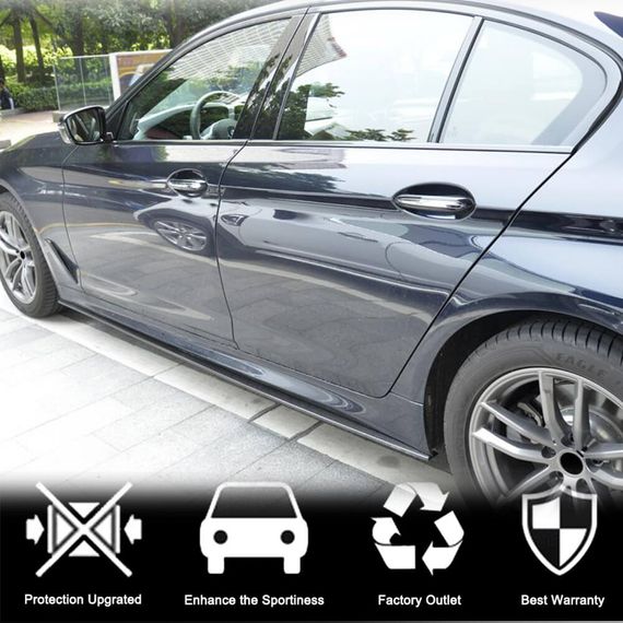 Накладки на пороги V1 (для M-Sport/M5 2017-2020, Карбон) для BMW 5 серия G30/31 | Зображення 3