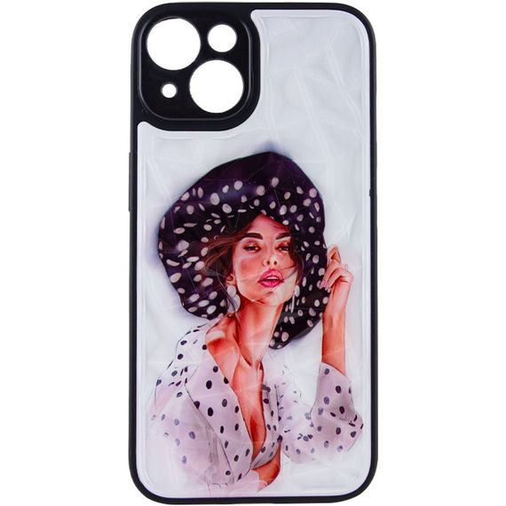 TPU+PC чехол Prisma Ladies для Apple iPhone 14 (6.1") Girl in a hat