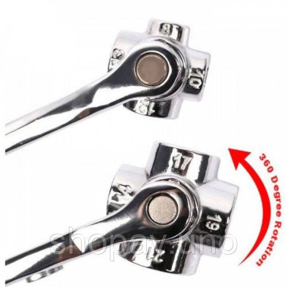 Універсальний ключ 48 в 1 Universal Tiger Wrench PRO 2428 new original Надміцний набір універсальних ключів OM-33 | Зображення 7