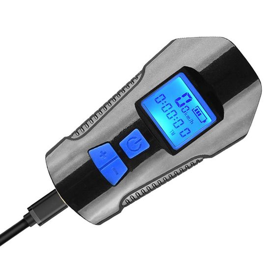 Велофара с компьютером и сигналом, от USB, XA-585-T6+2LED / Водостойкий велосипедный фонарь / Велокомпьютер | Зображення 3