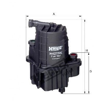 Фильтр топливный Renault Clio 1.5 dCi 05-14, Hengst, H427WK,