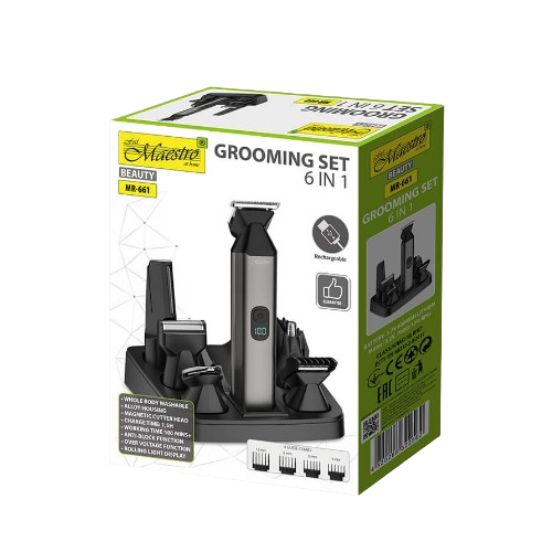 MR-661 Набір для підстригання волосся 6 в 1 Maestro | Зображення 3