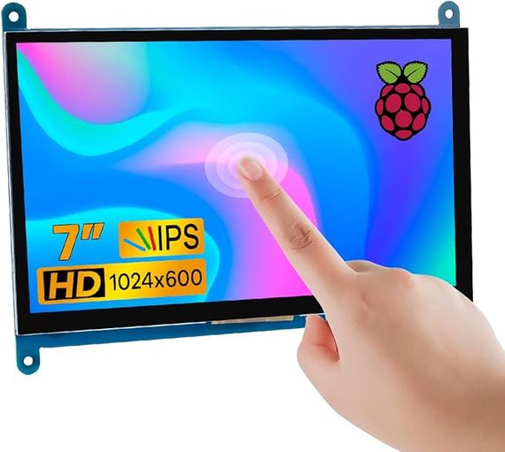 LAFVIN 7-дюймовый IPS LCD сенсорный экран дисплей панель 1024 x 600 емкостный экран HDMI монитор для Raspberry Pi, BB черный, Windows 10 8 7