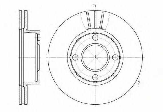 Диск гальмівний AUDI 80 (8C, B4) (0991-1294) передн. (вир-во REMSA) REMSA 617710 на AUDI COUPE (81, 85)