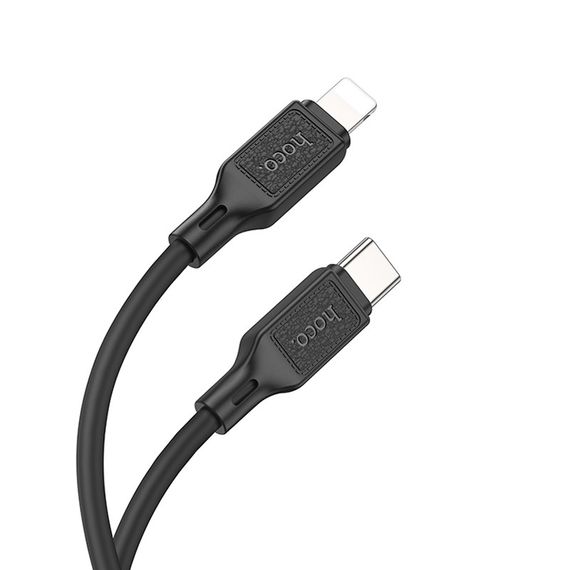 Дата кабель Hoco X90 Cool silicone Type-C to Lightning 20W (1m) Black | Зображення 2