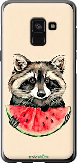 Чохол на Samsung Galaxy A8 2018 A530F Єнотик з кавуном "4605u-1344-2448"