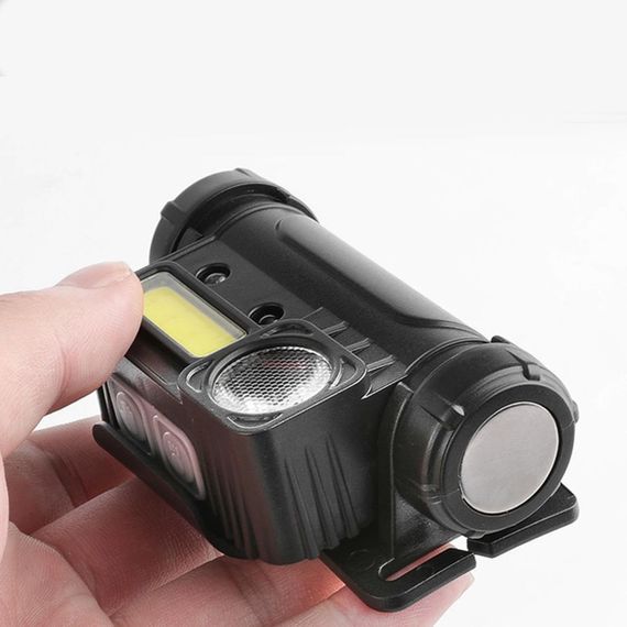 Налобний ліхтар з датчиком руху, від USB, BL 123 COB / Акумуляторний ліхтарик на голову | Зображення 5