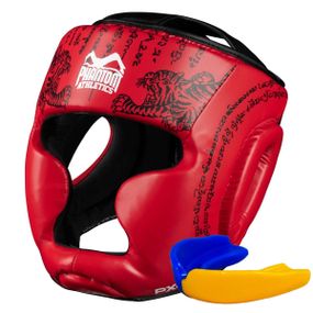 Шолом боксерський  Фантом Muay Thai Full Face Red (капа в комплекті)