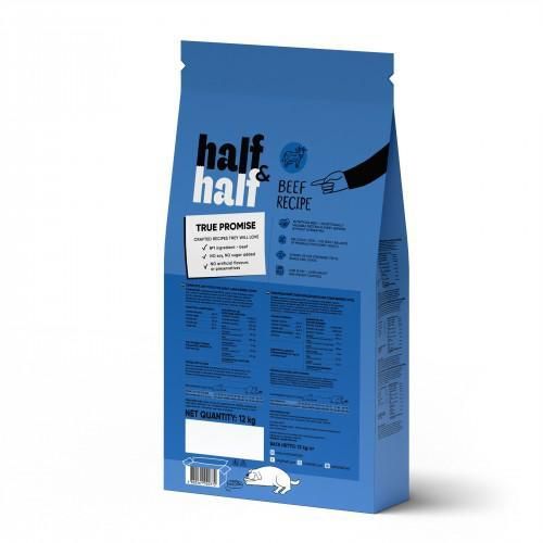 Сухий корм Half&Half для дорослих собак великих порід, з яловичиною, 12 кг | Зображення 1