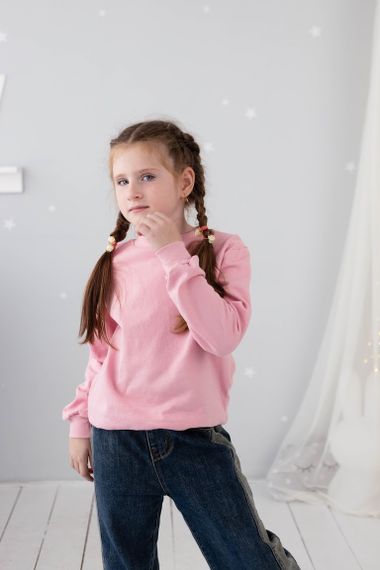 Джемпер для дівчинки Носи своє 134 Пудровий (p-4550-171306) | Зображення 3