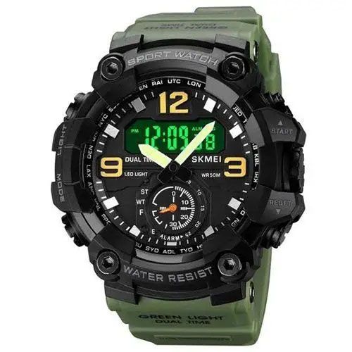 Годинник наручний чоловічий SKMEI 1965AG ARMY GREEN. Колір: зелений | Зображення 1
