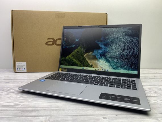 Ультрабук Acer Aspire 1 A115-32 / 15.6" (1920x1080) TN / Intel Celeron N4500 (2 ядра по 1.1 - 2.8 GHz) / 8 GB DDR4 / 120 GB SSD / Intel UHD Graphics / WebCam / Коробка б/у | Зображення 1