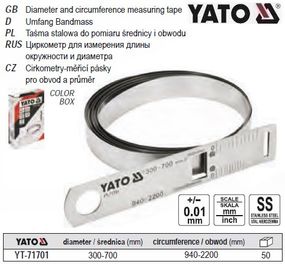 Циркометр YATO Польща коло 940-2200 мм Ø=300-700 мм YT-71701