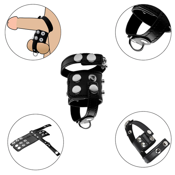 Фиксатор из ремешков на пенис и яички Wild Play sexstyle | Зображення 3