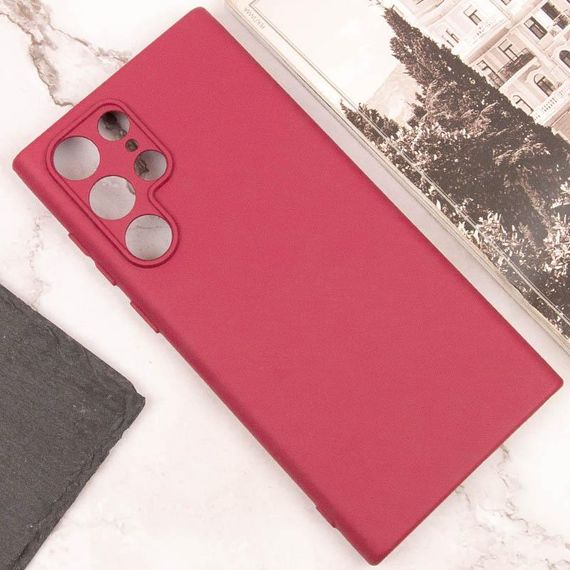Чохол TPU GETMAN Liquid Silk Full Camera для Samsung Galaxy S24 Ultra Бордовий / Marsala | Зображення 4