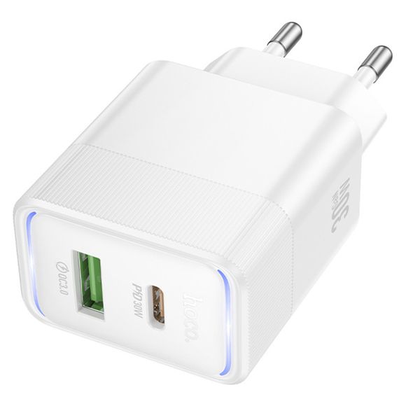 МЗП Hoco CS112A Lounge PD30W+QC3.0 (1USB-A/1C) White | Зображення 2