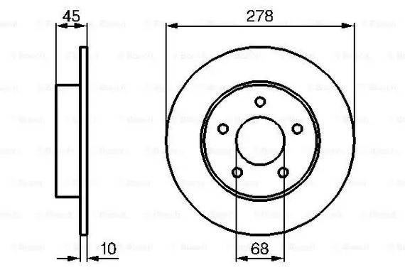 Диск гальмівний NISSAN PRIMERA, BOSCH (0986479067) | Зображення 4