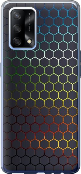 Чехол на Oppo A74 Переливающиеся соты "498u-2305-17620"