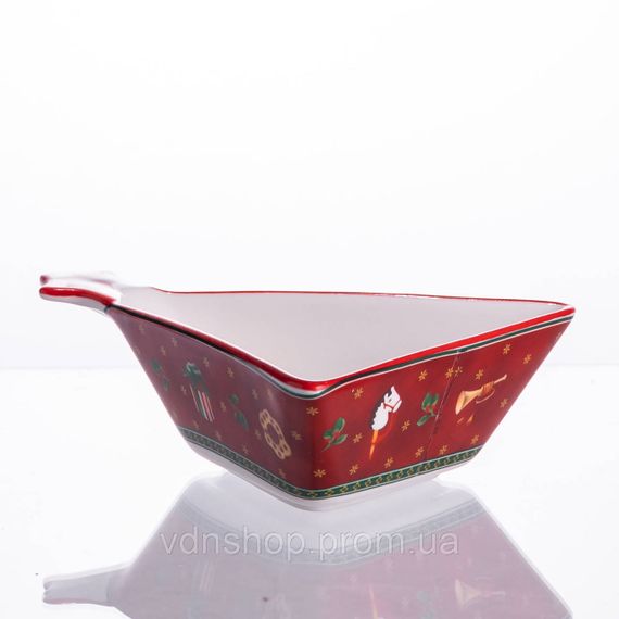 Піала новорічна з порцеляни у формі ялинки на Різдво 15×12×4 (см) HP-SDHK-15 | Зображення 3