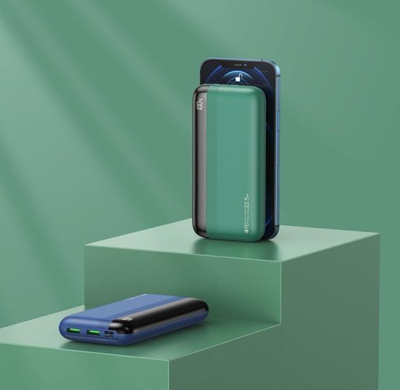 Зовнішній акумулятор REMAX Kiren Series PD20W+QC22.5W Fast Charging Power Bank  20000mAh RPP-180 Green | Зображення 2
