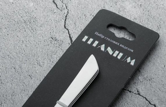 Набір столових вилок Gusto Titanium GT-F062-3 3 шт сріблястий | Зображення 2