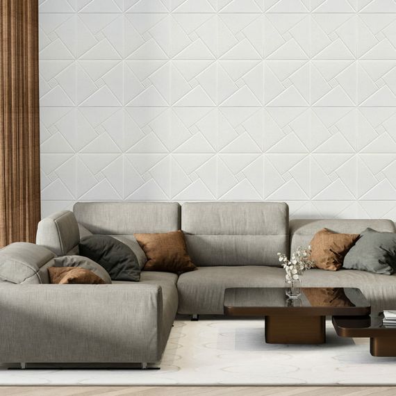 Самоклеюча декоративна настінно-стельова 3D панель 680х670х5.5мм Орігамі (173) SW-00000182 | Зображення 4