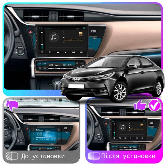 Автомагнітола штатна для Toyota Corolla 2017-2018 з Android 10.1 4/32 XPRO 10.1 чорний (MER-14141_5866) | Зображення 4
