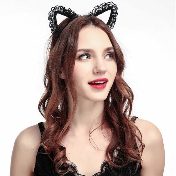 Обруч з котячими вушками Babydoll Універсальний. Чорний 4503 | Зображення 1