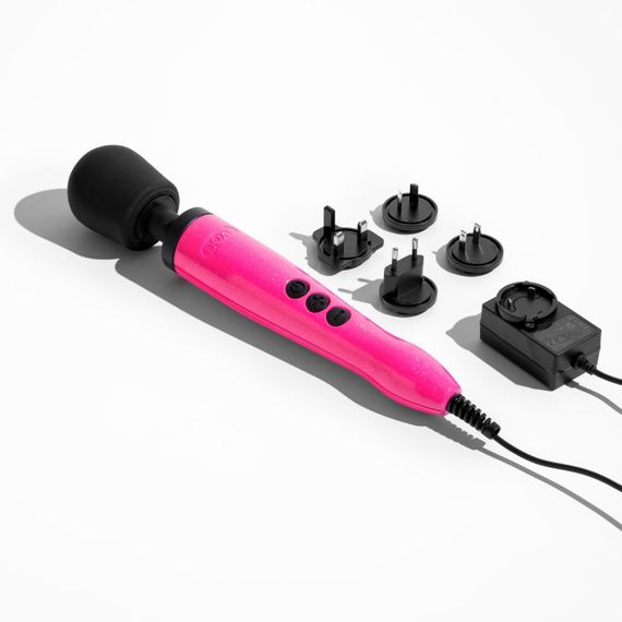 Вібромасажер DOXY Die Cast Massager Hot Pink, дуже потужний, живлення 220В, металевий корпус Sex Aura | Зображення 3
