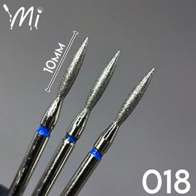 Фреза алмазная Мі пламя синяя 1,8 мм (длина головки 10мм)