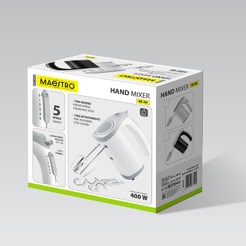 Міксер ручний 400W MR-505-WHITE білий Maestro | Зображення 5
