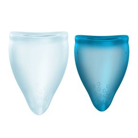 Набір менструальних чаш Fun Factory FUN CUP EXPLORE KIT, 2 шт, Multicolored Turquoise, об’єми 20 та 30 мл, Бірюзовий