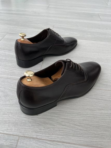 Шкіряні коричневі оксфорди 41 розмір | Зображення 4