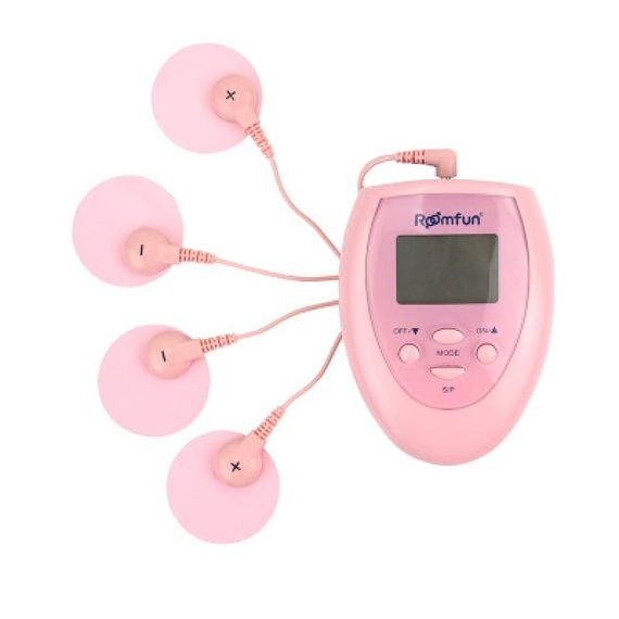Набір електростимуляторів Romfun Shock Therapy пульт із 4 шт. липучок, рожевий Sex Aura