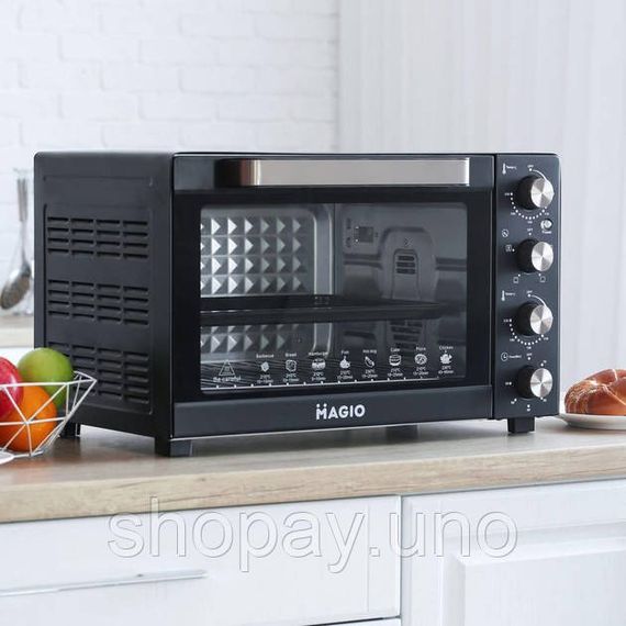 Электродуховка с конвекцией настольная Magio MG-251 45 л, Духовка электрическая настольная для дачи | Зображення 6