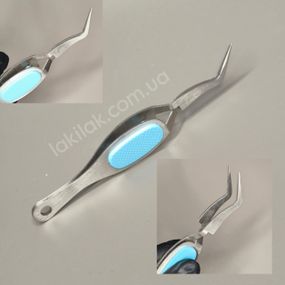 Обратный пинцет для зажима арки (стальной с голубой вставкой)