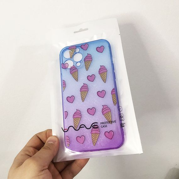 Чохол для Iphone 12 Pro Max CI-757 рожево-синій Морозиво | Зображення 1