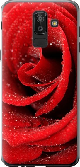Чехол на Samsung Galaxy J8 2018 Красная роза "529u-1511-17620"