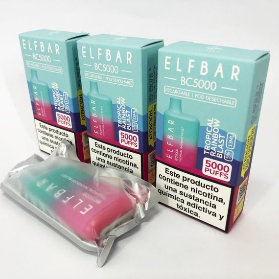 Elf Bar BC5000 смак Тропічний райдужний вибух (Tropical Rainbow Blast)