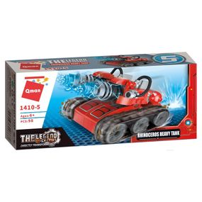 Конструктор Qman 1410-1-8 Пожарная техника, 79 дет Rhinoceros Heavy Tank