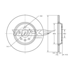 Диск тормозной задний Ford Galaxy 00-06/ VW Sharan 97-10/ T4 90-03 (294x13.5), TX 73-90