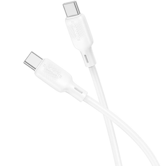 Дата кабель Borofone BX113 Lenny Type-C to Type-C 60W (1m) White | Зображення 2
