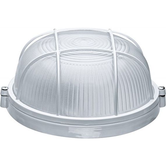 Светильник НПП1102 100W E27 IP65 круглый белый с решеткой Ny95000573