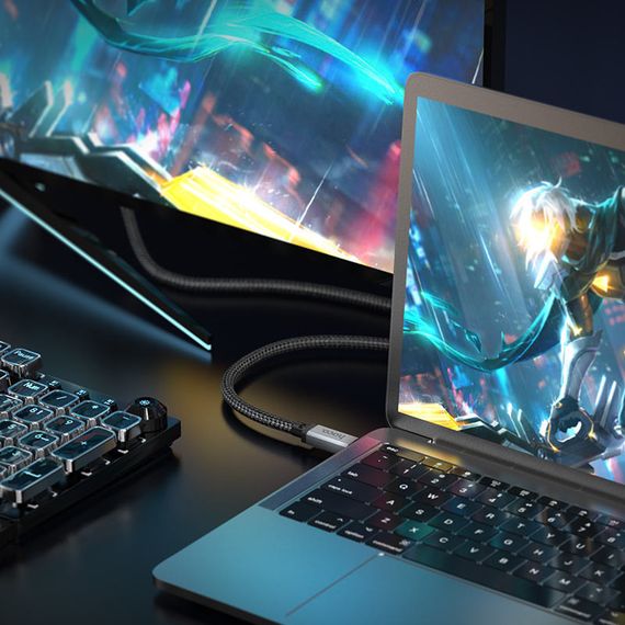 Дата кабель Hoco US05 Type-C to Type-C 100W USB4 40Gbps (1m) Black | Зображення 3