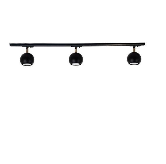 Трековий світильник на три плафони стельовий Track3 Bowl GU10 T9010003 Чорний, Atmolight