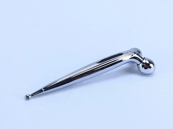 Роликовий ручний масажер для обличчя з 3D кульками LBJ-116B 3D Massager Сріблястий