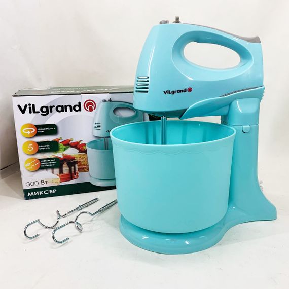 Міксер-віночок для збивання яєць ViLgrand VHM3017B 300 Вт, Міксер кухонний помічник YK-51 | Зображення 3
