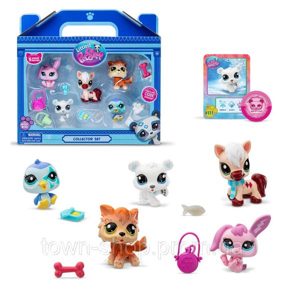 Игровой набор "Зимние приключения" Littlest Pet Shop 00573 аксессуары и 5 фигурок | Зображення 2
